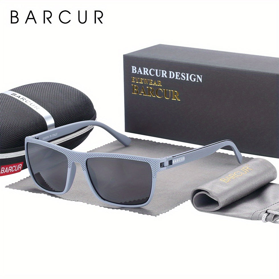 Thumbnail: BARCUR, Premium Cool Lowkey Fantasy Square TR Frame Polarized, UV400, For Men Wo