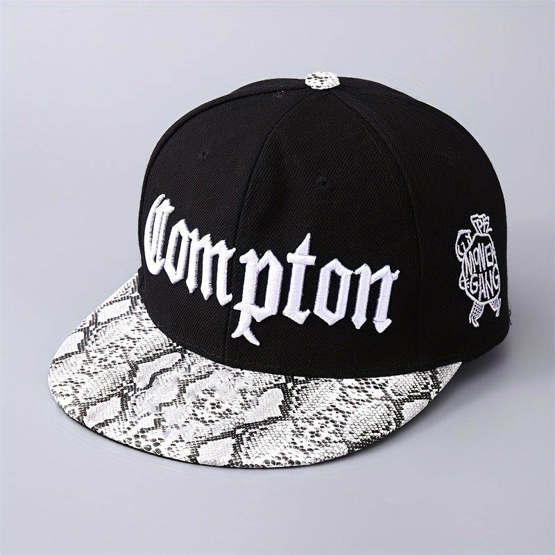 Thumbnail: Unisex Flat Brim Hip-hop Baseball Cap, Letter Embroidery Baseball Hat, Outdoor P