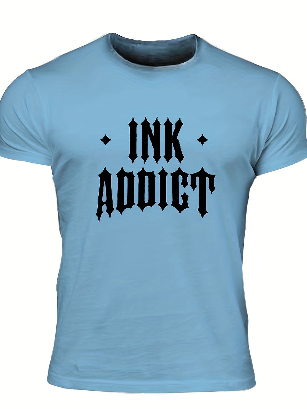 Thumbnail: Men's Ink Addict Print T-shirt, Casual Comfy Slightly Stretch Crew Neck Tee, Men
