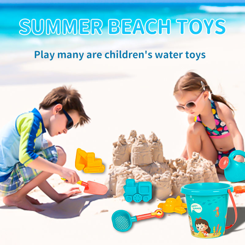 Thumbnail: Children Beach Toys Summer Outdoor Games Sand Play Plastic Bucket Watering Bottl