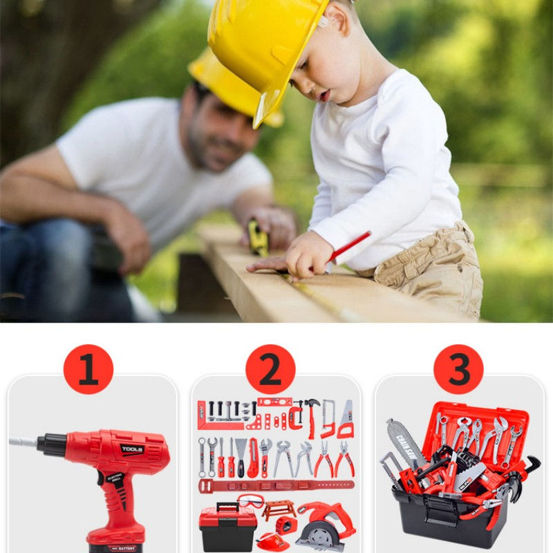 Thumbnail: Kids Toolbox Kit Educational Toys Simulation Repair Tools Toys Drill Plastic Gam