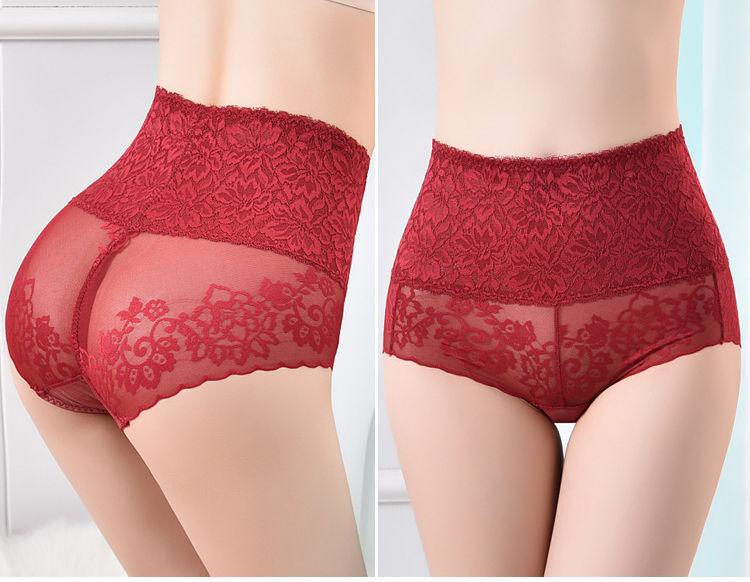 Thumbnail: lace high waist elastic female panties