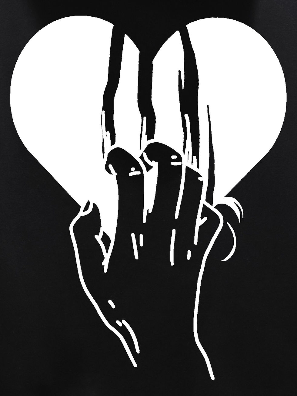 Thumbnail: Love Heart Pattern Print Hooded Sweatshirt, Comfy Hoodies, Fashion Casual Tops F