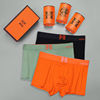 Thumbnail: Gift Box Gift Printing 3 Pieces Ice Silk Underwear Men Boxer Pants Underwear Men