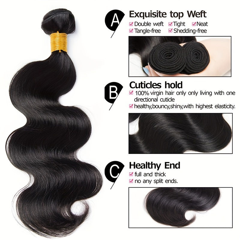 Thumbnail: 10A Grade Human Hair Bundles Body Wave