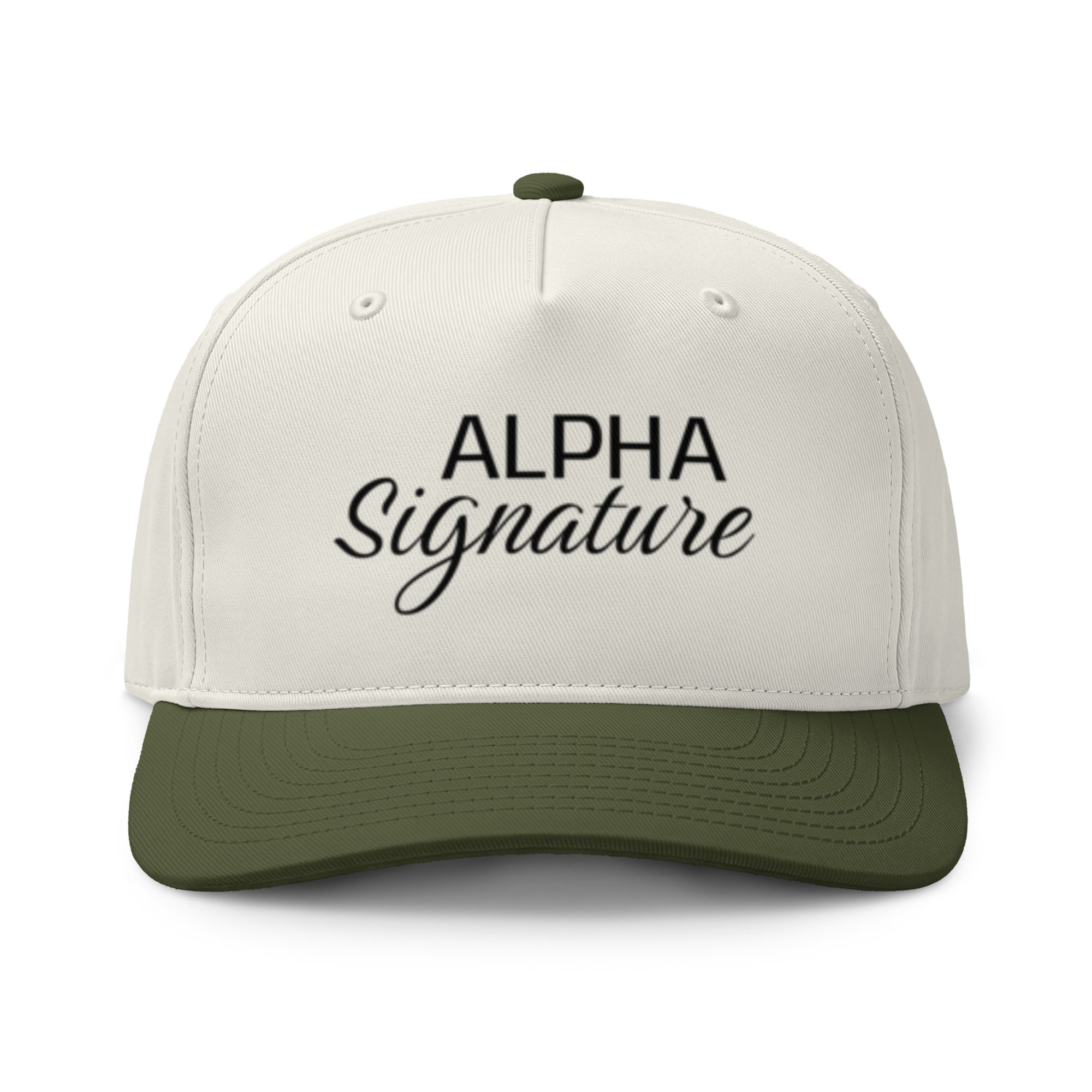 Alpha Signature two-tone cap