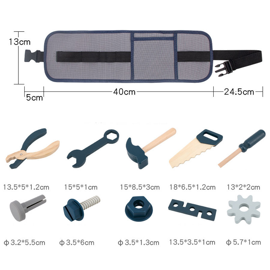 Thumbnail: Kids Pretend Play Toy Tool Role Playing Educational Toys 3-6 Boys Wooden Simulat