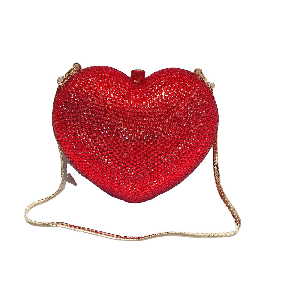 Thumbnail: Red Heart Rhinestone Bag