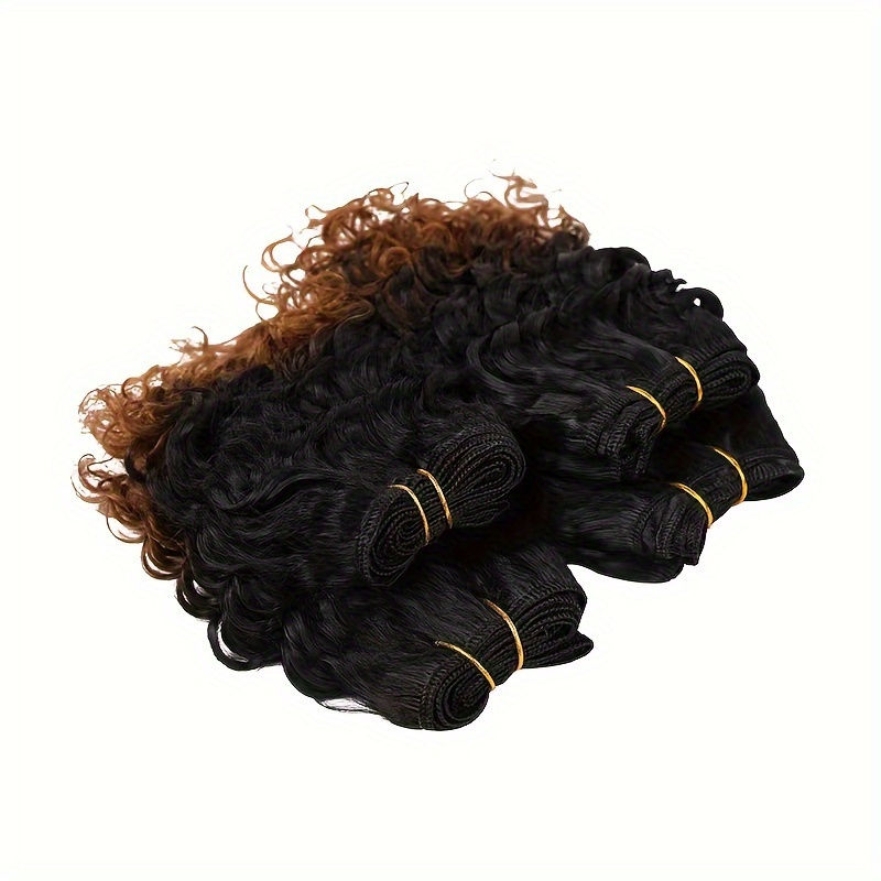 Thumbnail: Ombre Blonde 4pcs  Deep Wave Synthetic Hair