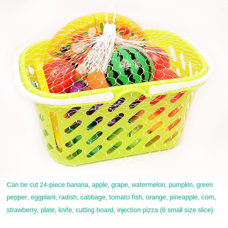 Thumbnail: 6/10/13/24Pcs Kitchen Fun Cutting Fruits and Vegetables Food Play House Set Puzz