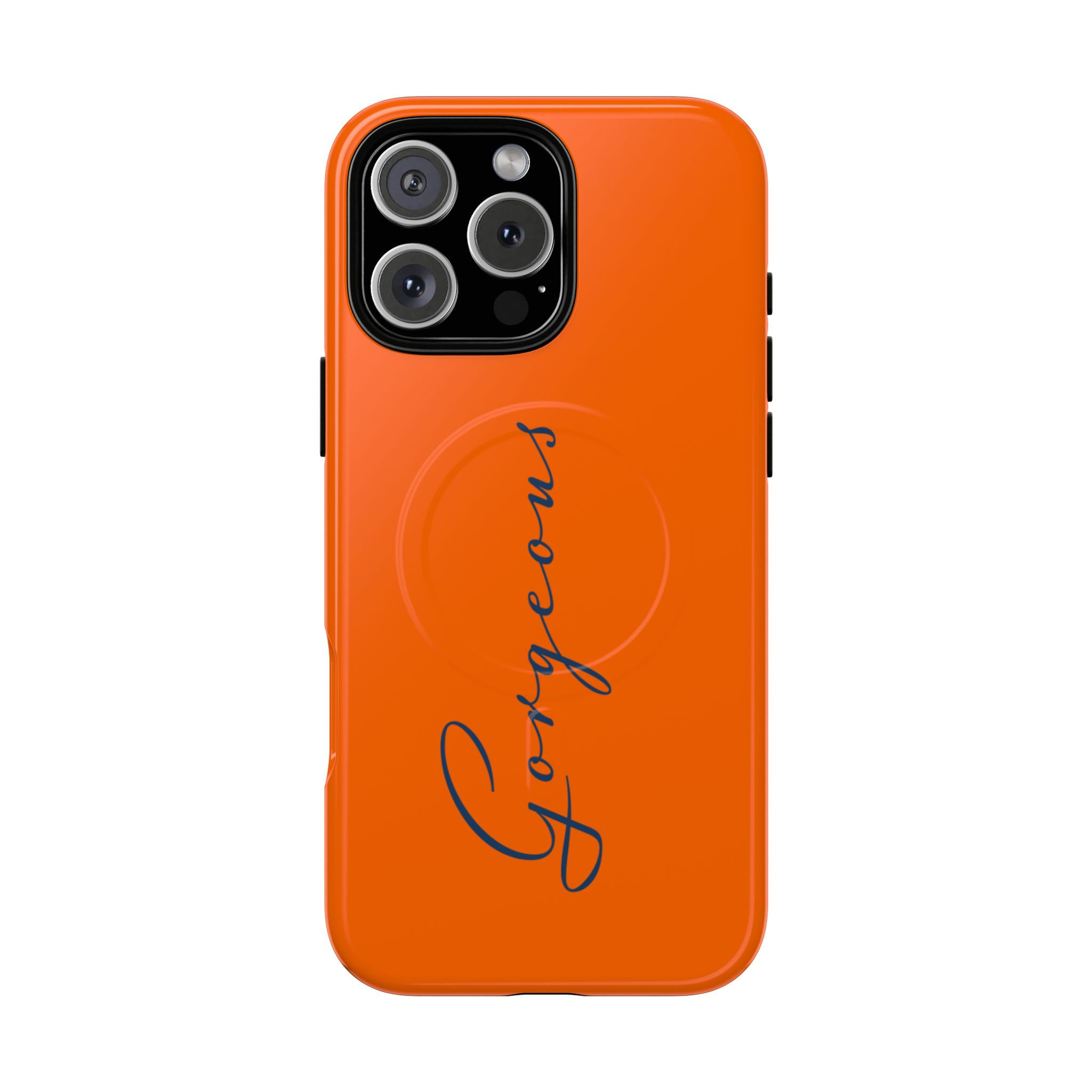 Phone Case - Gorgeous Affirmation Collection - Orange & Navy Blue