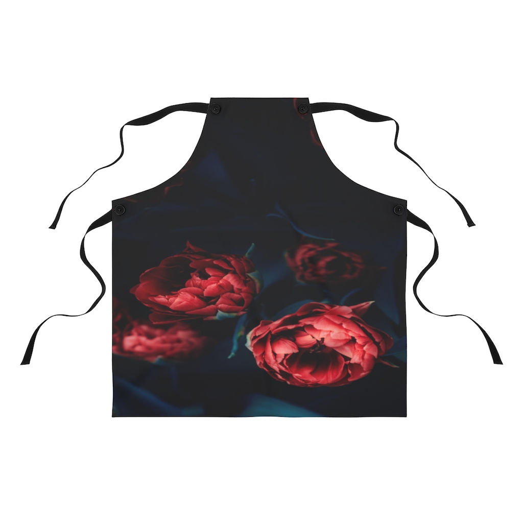 Black Peony Apron