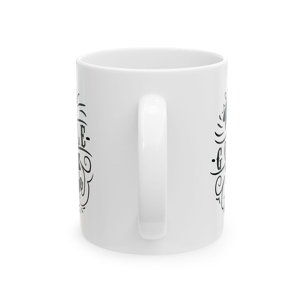 Thumbnail: Gobble Gobble Thanksgiving Mug - White