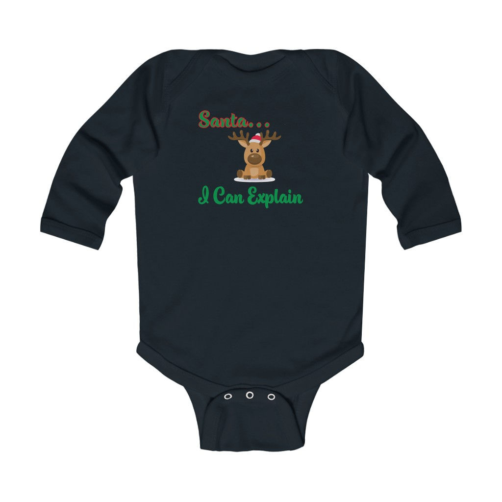 "Santa...I Can Explain" Baby Bodysuit