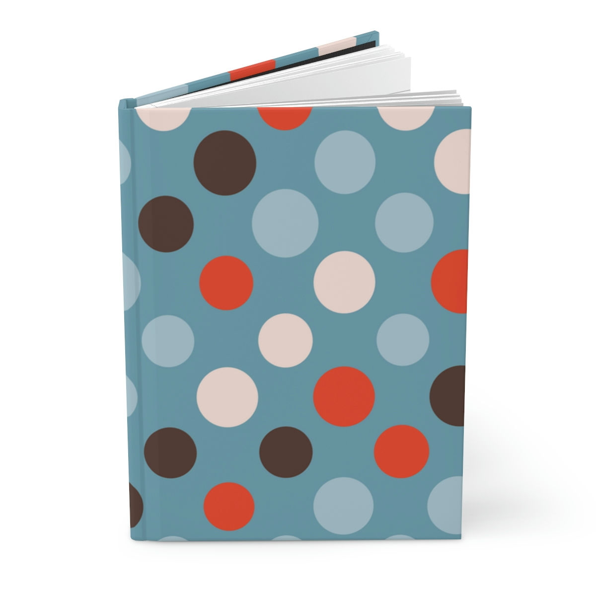 Blue Multi Color Polka-Dot Hardcover Journal Matte