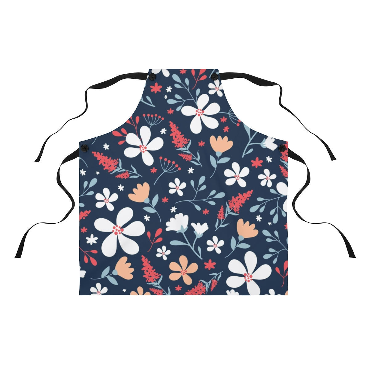 Navy Floral Apron
