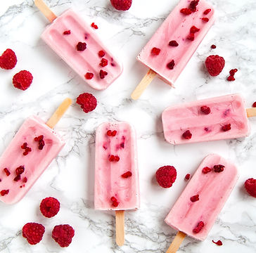 Himbeer-Eis am Stiel
