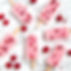 Arrangement aus rosa Eis am Stiel