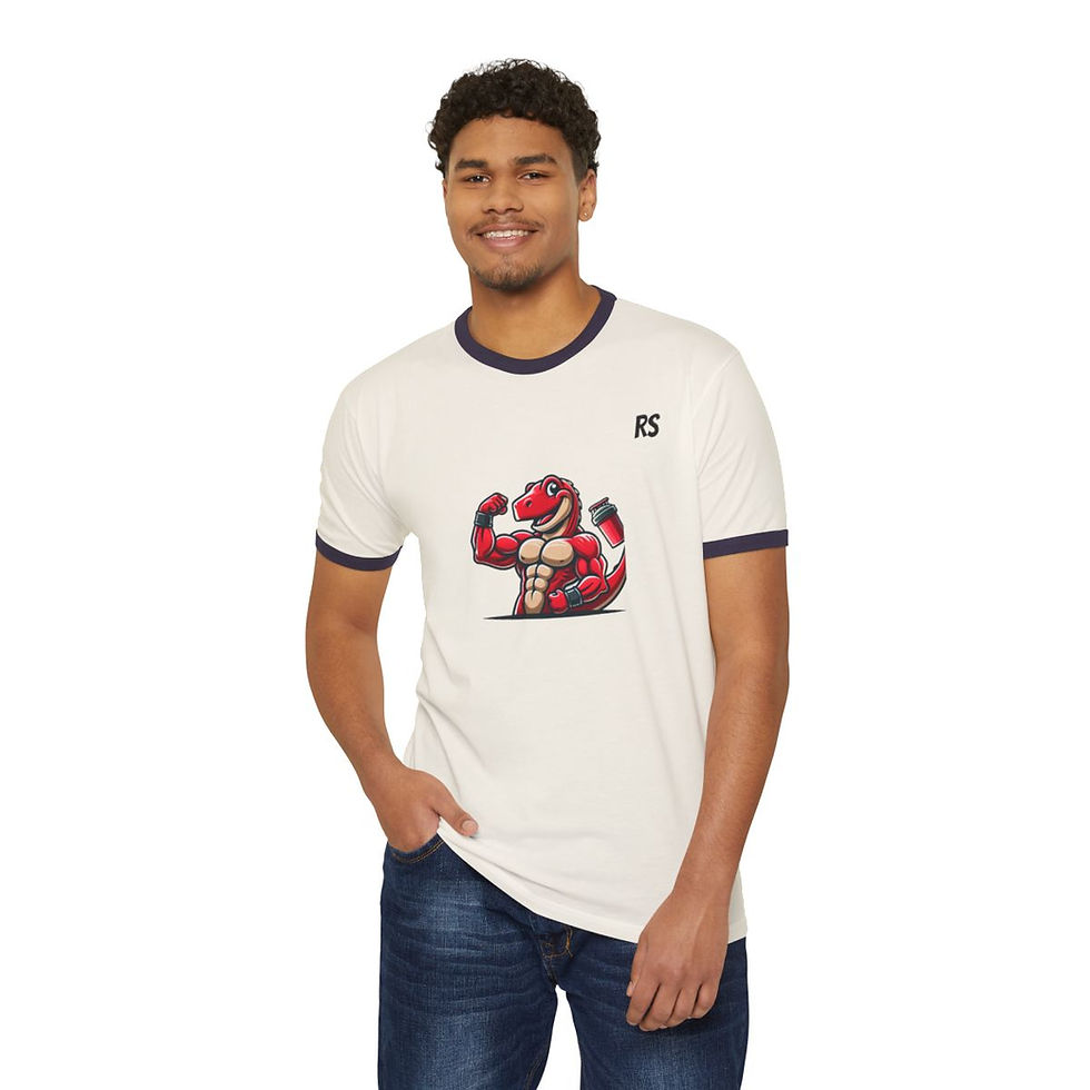 Thumbnail: Unisex Cotton Ringer T-Shirt with Flex Raptor 