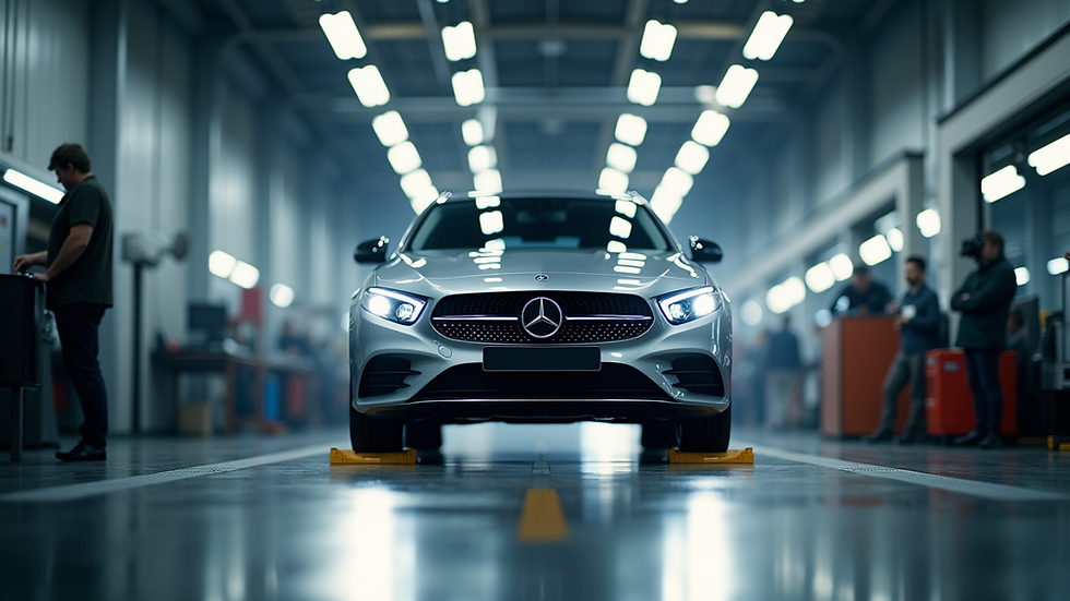 Automobil ve výrobě.