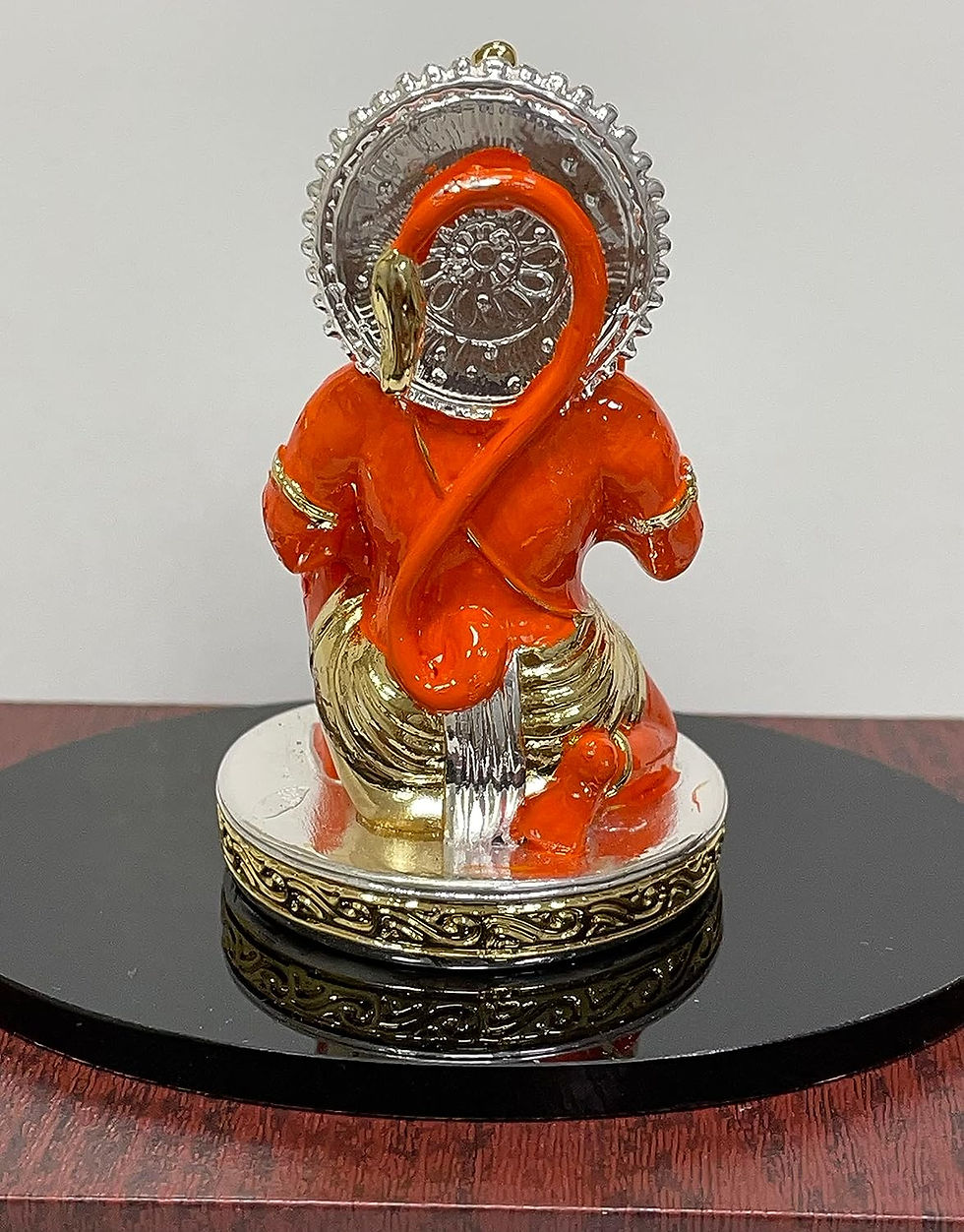 Thumbnail: Shree Kreations Kesari Hanuman Ji Statue Gold Plated Idol