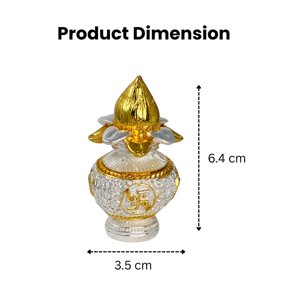 Thumbnail: Mangal Kalash Showpiece Gold & Silver Plated