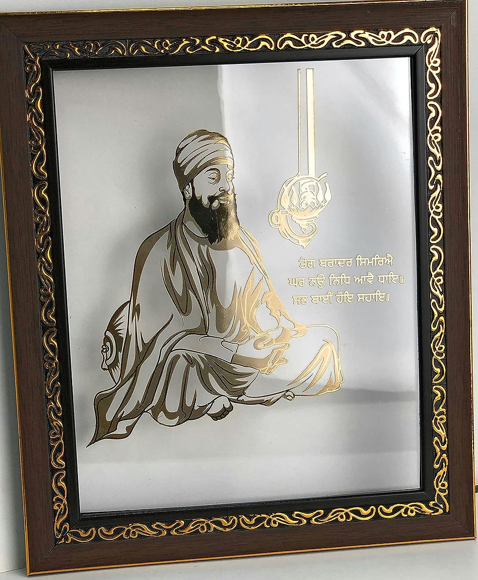 Thumbnail: Guru Tegh Bahadur Gold Plated Wall Frame
