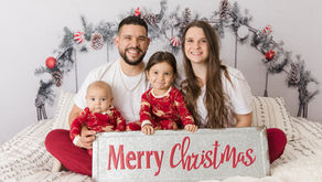 family Christmas in studio