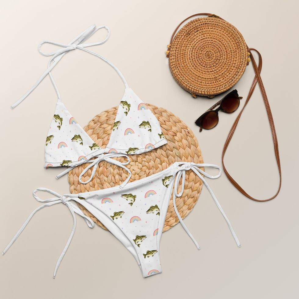 Thumbnail: Bass & Rainbows Bikini Front View