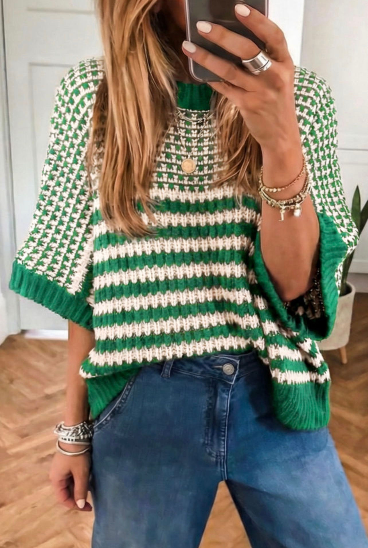 3/4 Draped Slouchy Sweater