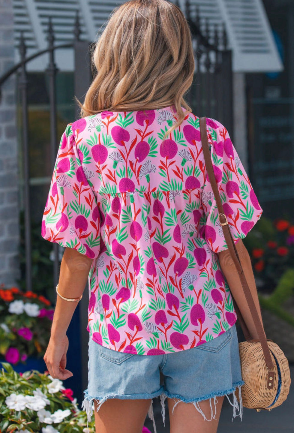 Thumbnail: Rose Floral Print Blouse