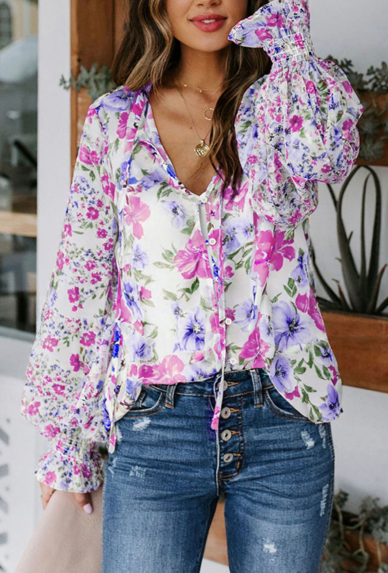 Casual Floral Blouse