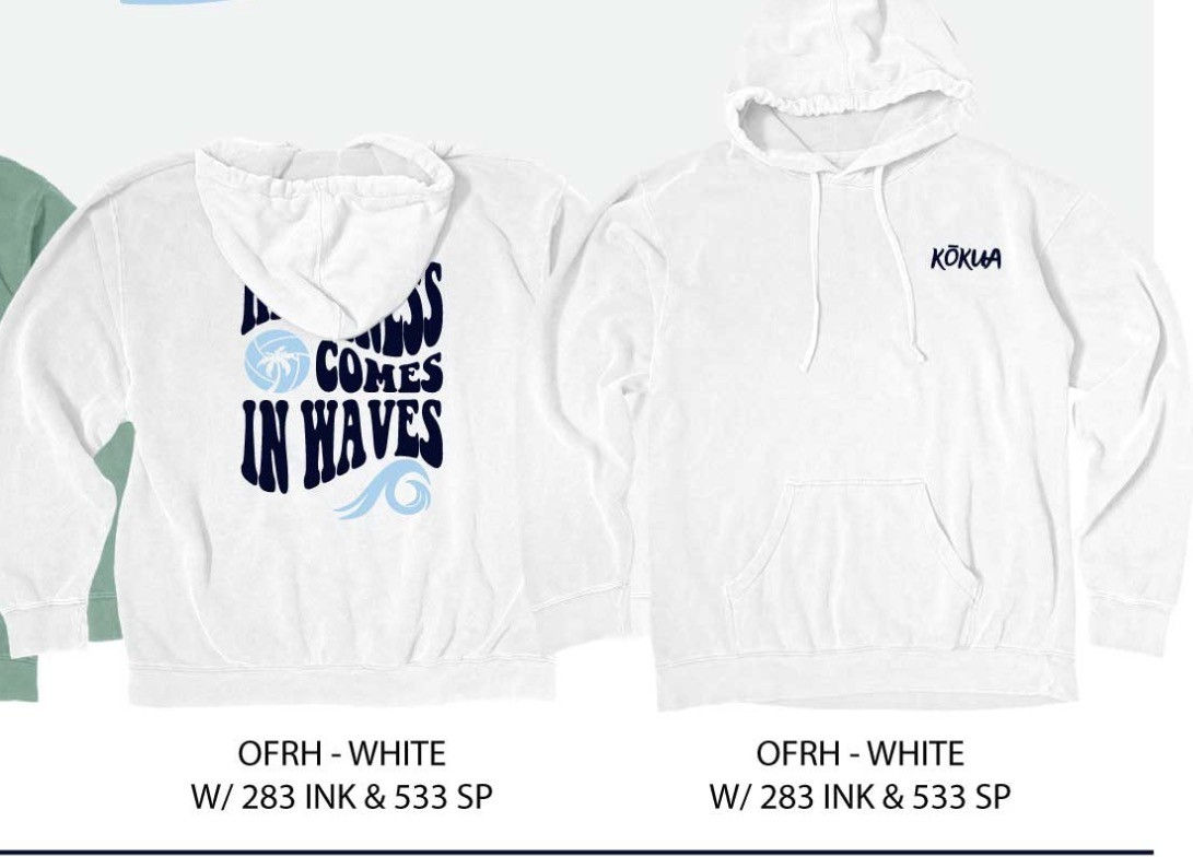 White Hoodie with Puff Print