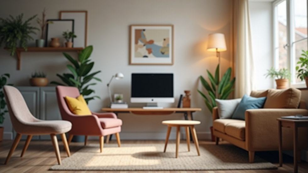 Eye-level view of a cozy home office setup for virtual counseling sessions
