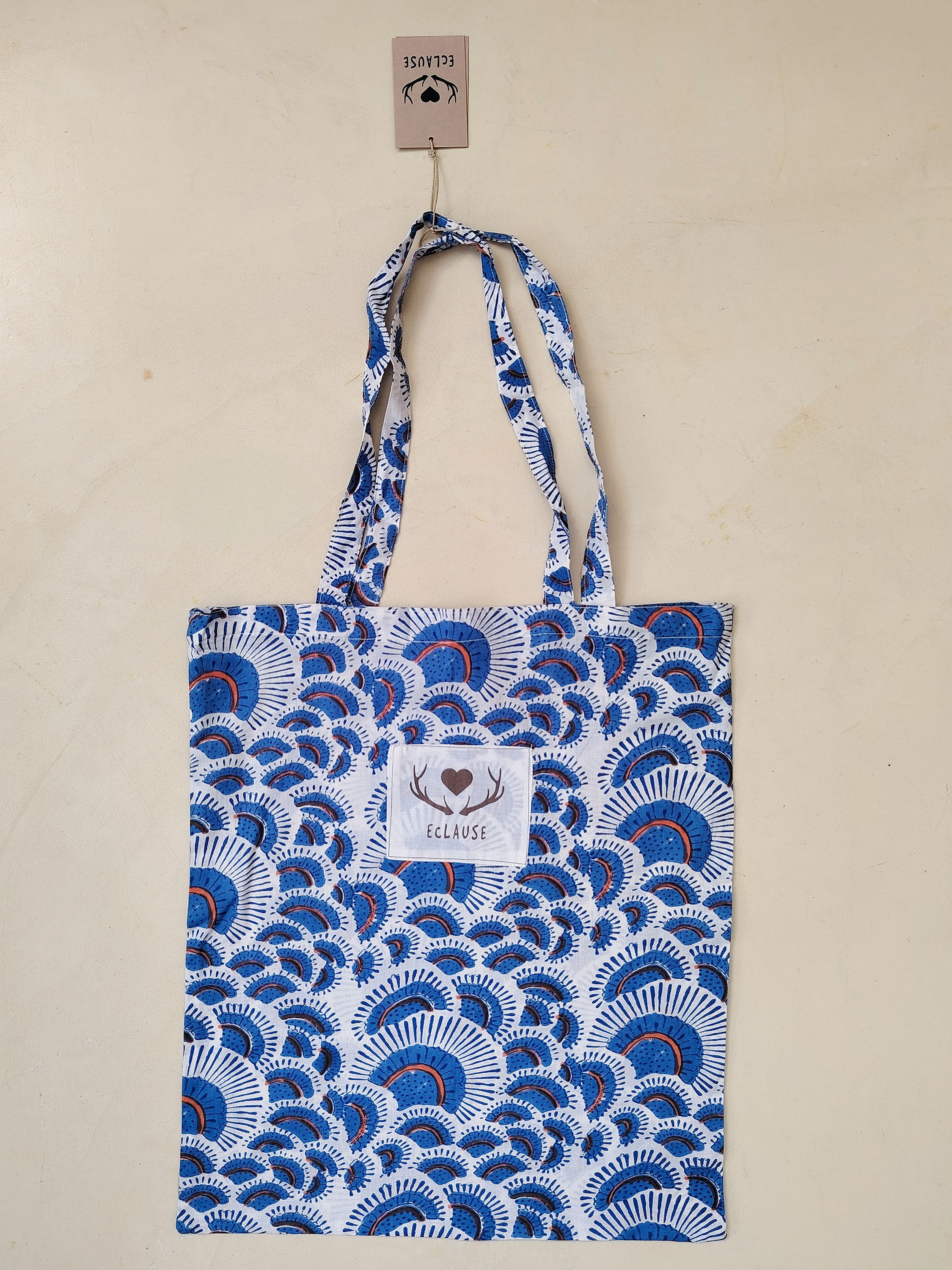 Shopper Lala bianca soli blu