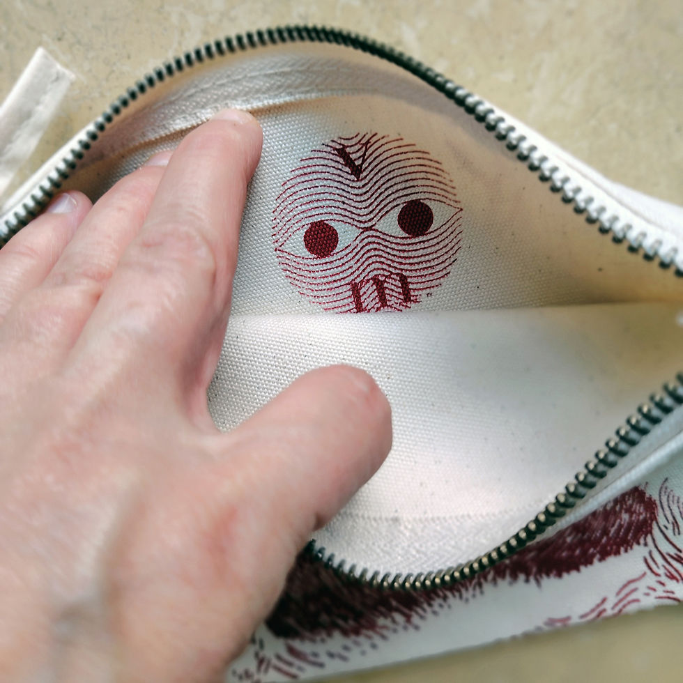 Miniatura: Astuccio con serigrafia Mucca di Eclause rosso 00