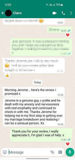 Review of Yoni Massage London, from Claire in Ashford.