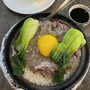Minced Beef with Fresh Egg Rice