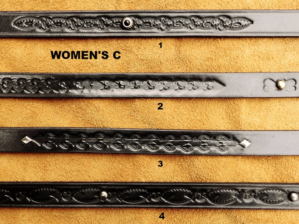 Thumbnail: 3/4"  Women"s Tooled Belts