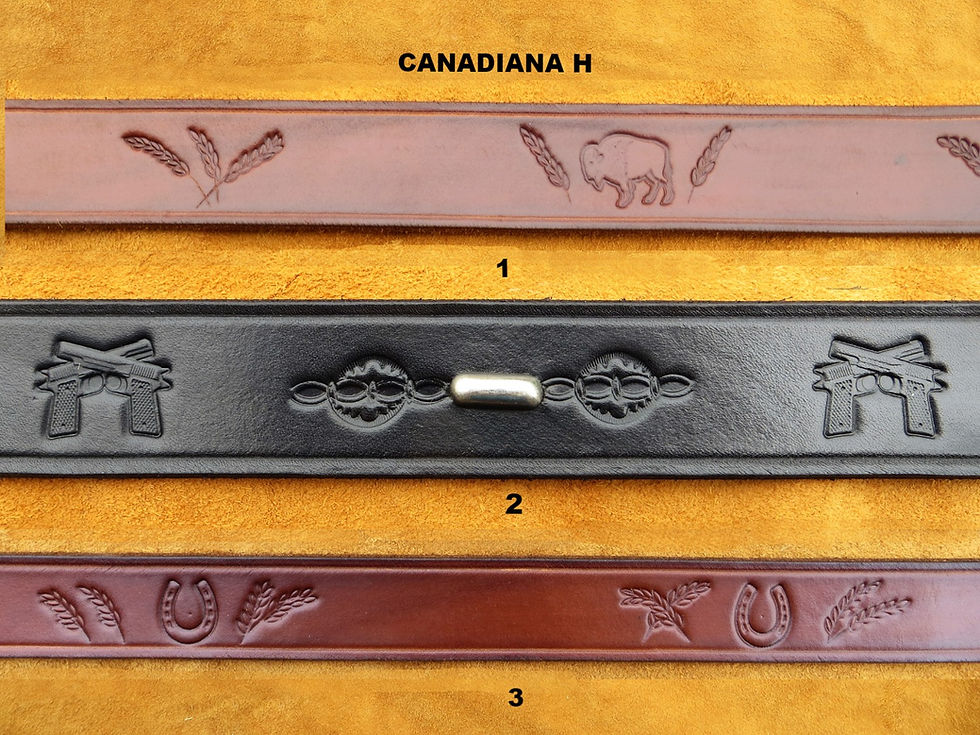 Thumbnail: 1  1/2" Canadiana/ Americana Tooled Belts