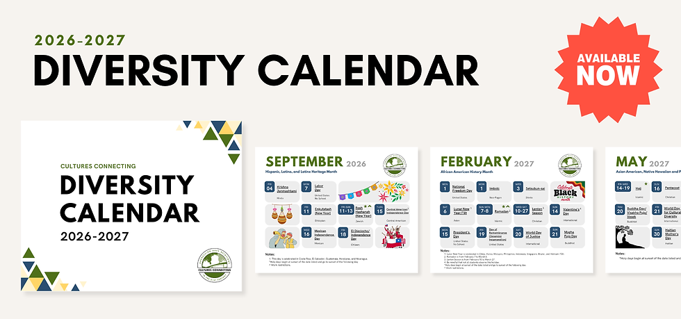 Diversity Calendar 2026-2027 is Here!