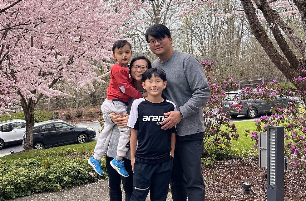 Richard with his family.