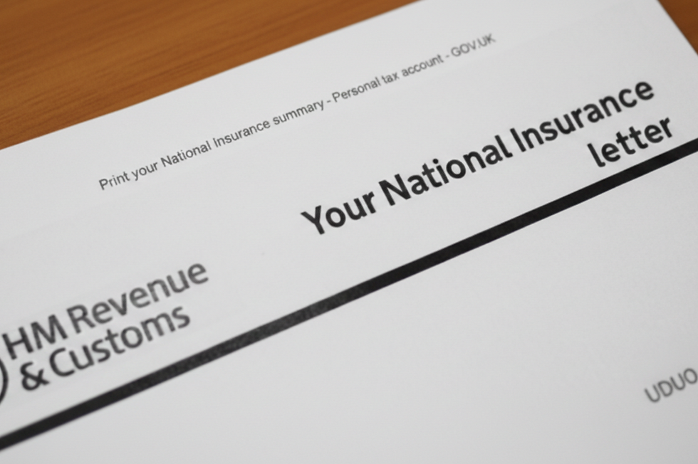 AI generated photo of a HMRC document.