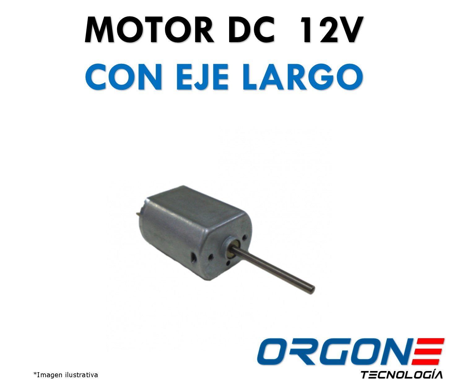Motor DC 12V con eje largo