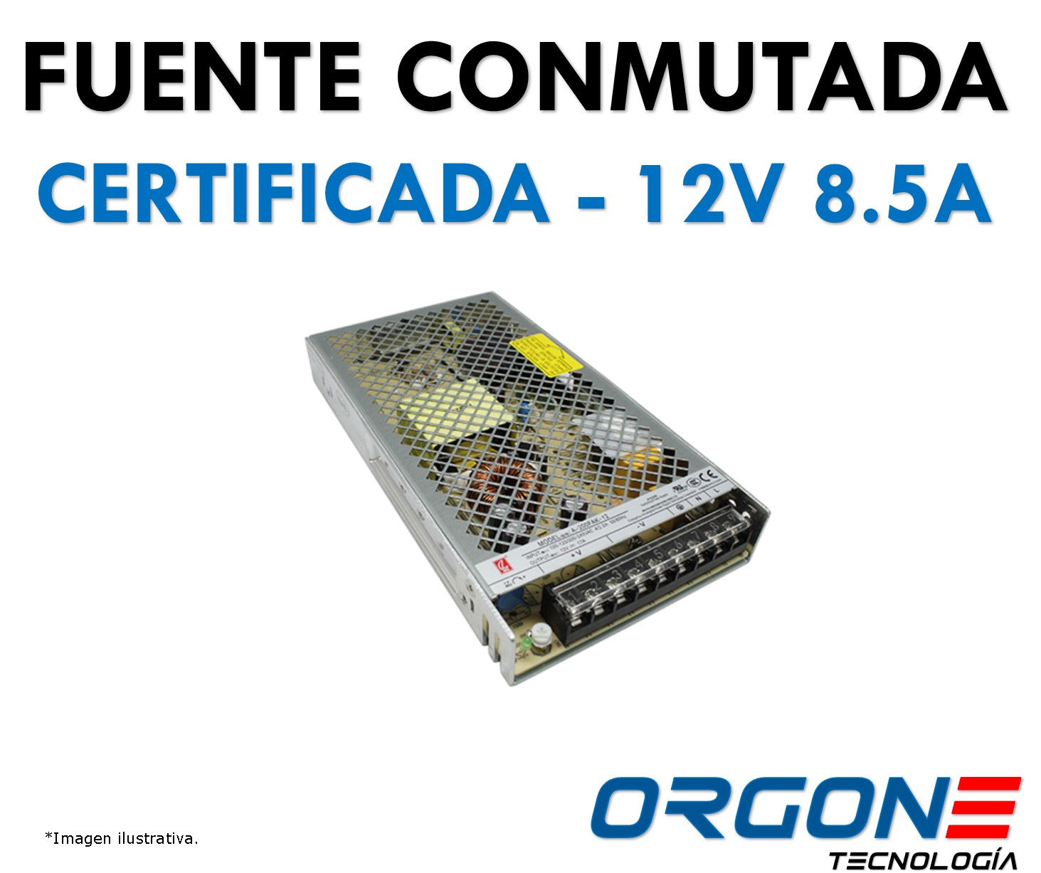 Fuente Conmutada Certificada 12V 8.5A 100W CZC