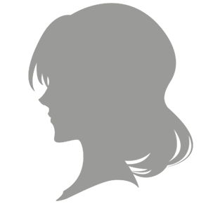 女性髪シルエット3