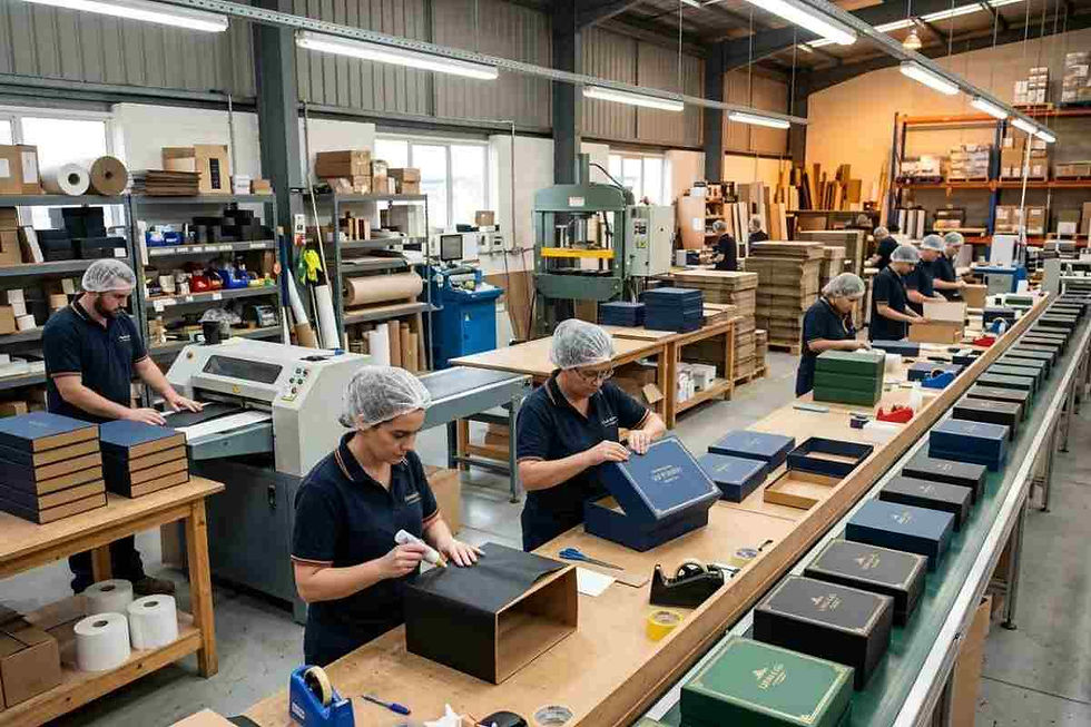 Premium box manufacturing environment