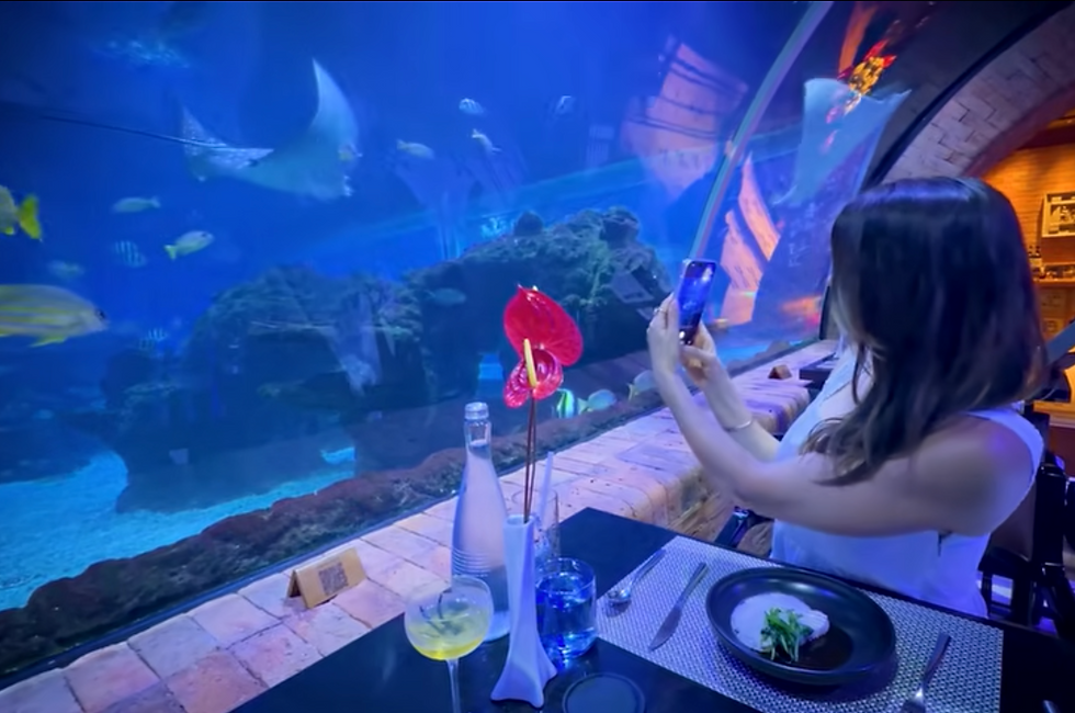Eating at Koral, the aquarium restaurant at The Apurva Kempinski Bali, is a one-of-a-kind dining experience