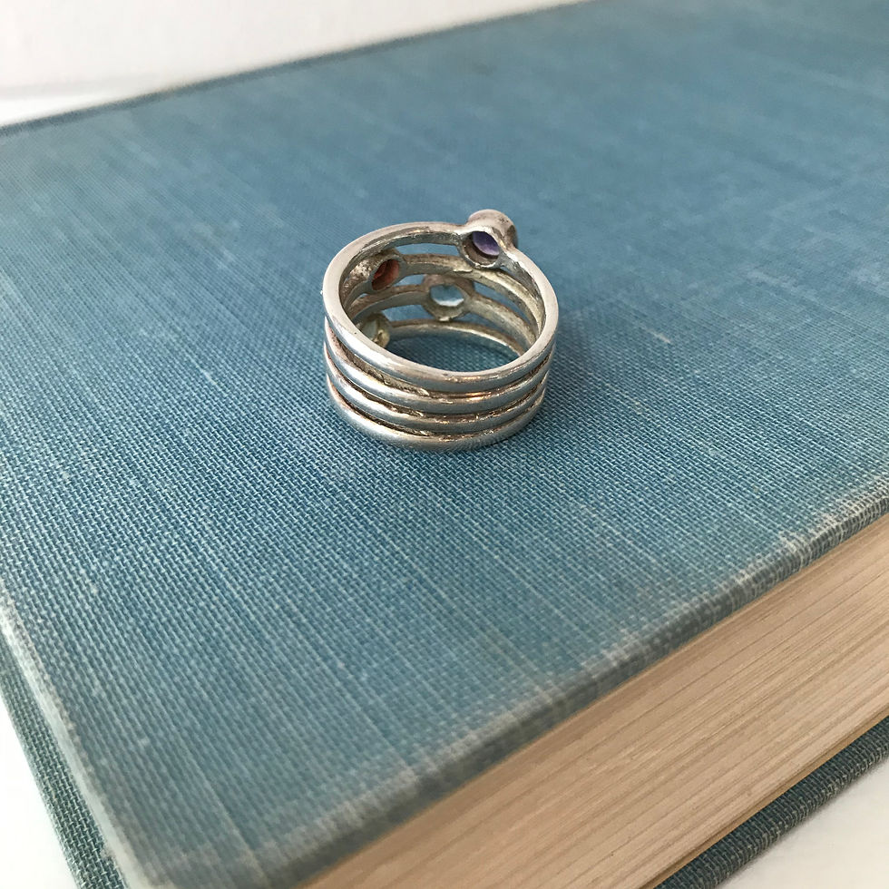 Thumbnail: Stacked Gemstone Ring