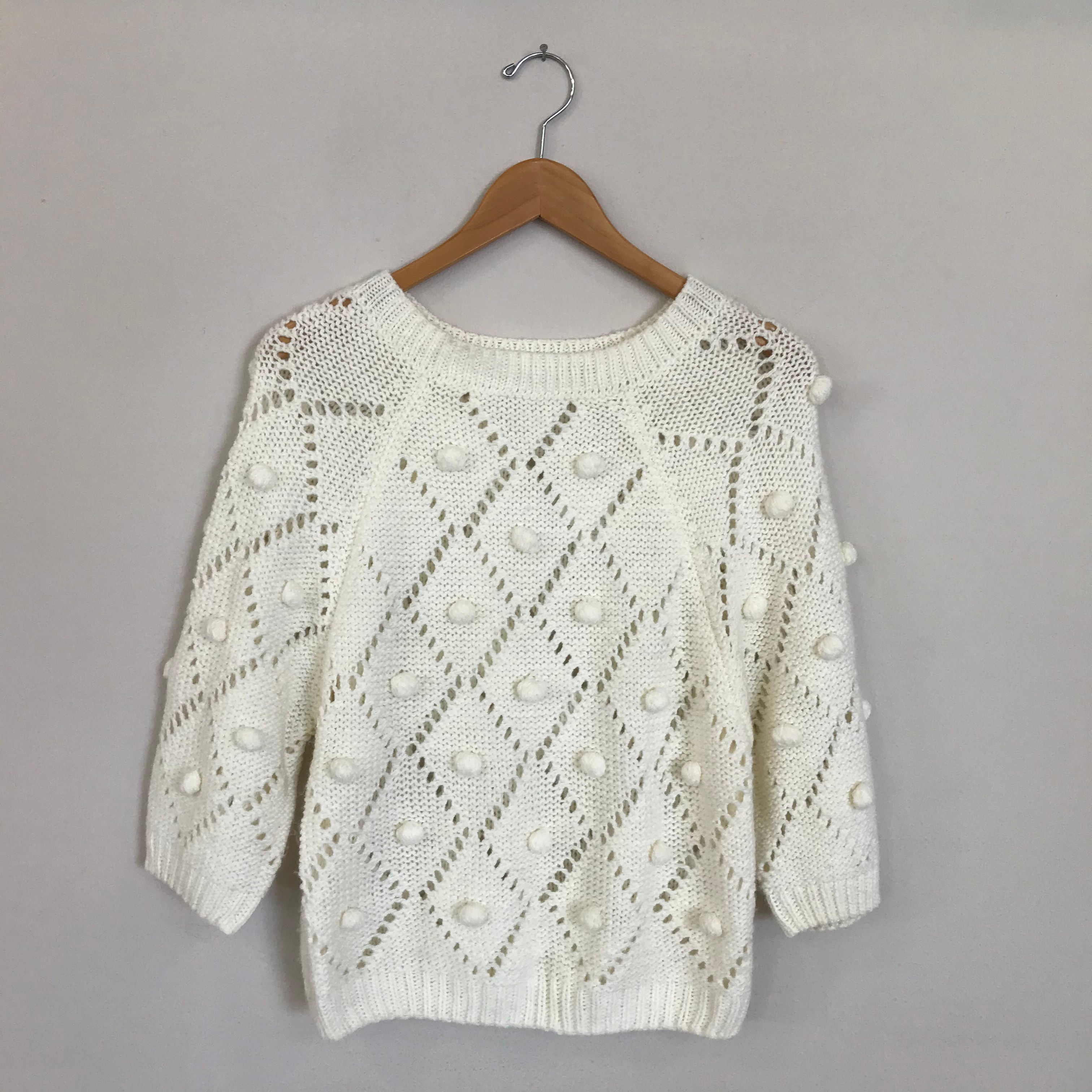 Mirumi Pom Detail Sweater, Size M